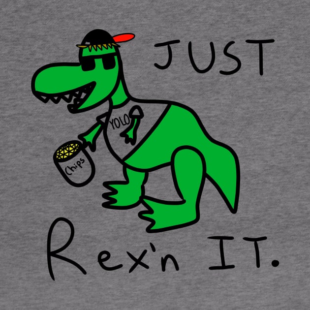 Cool Skater T-rex by Terribly Drawn